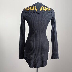 Deconstructed Shirt Black Snakes Western Unique Statement Medium Goth Witchy